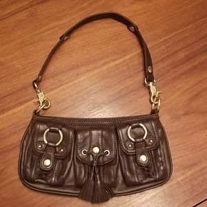 NYPE brown vegan leather shoulder purse!